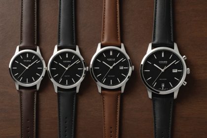 Montre quartz masculine élégante sur un poignet stylé