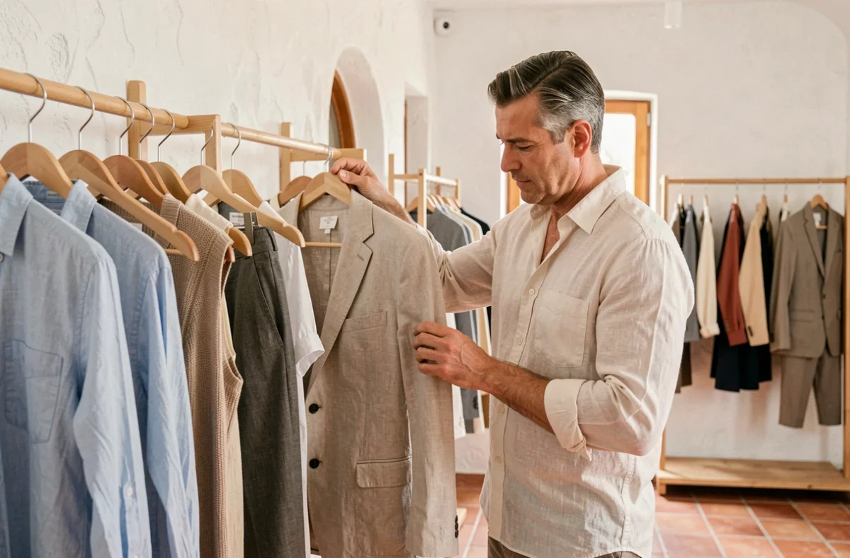 Boutique Ciriani Leone proposant des vêtements masculins raffinés aux influences méditerranéennes
