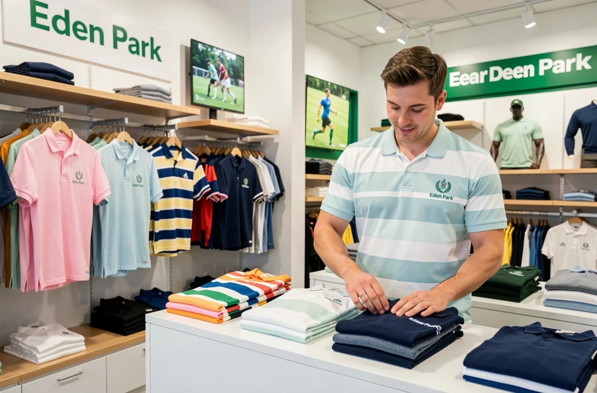 Boutique outlet Eden Park avec ses polos colorés et ses maillots de rugby inspirés du style preppy